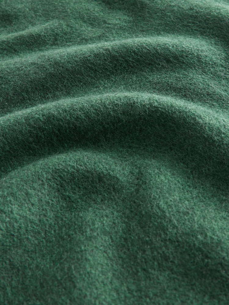 Emerald Green Woven Scarf with Wool - Image 6 of 6