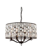 Gallery Home Bronze Bella 8 Bulb Crystal Pendant Ceiling Light - Image 7 of 7