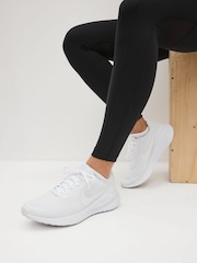 Nike White Revolution 7 Road Running Trainers - Image 1 of 12