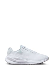 Nike White Revolution 7 Road Running Trainers - Image 2 of 12