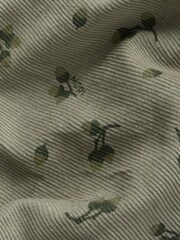 MORI Green Green Soft Corduroy Floral Sleeveless Dress & Tights Set - Image 5 of 5