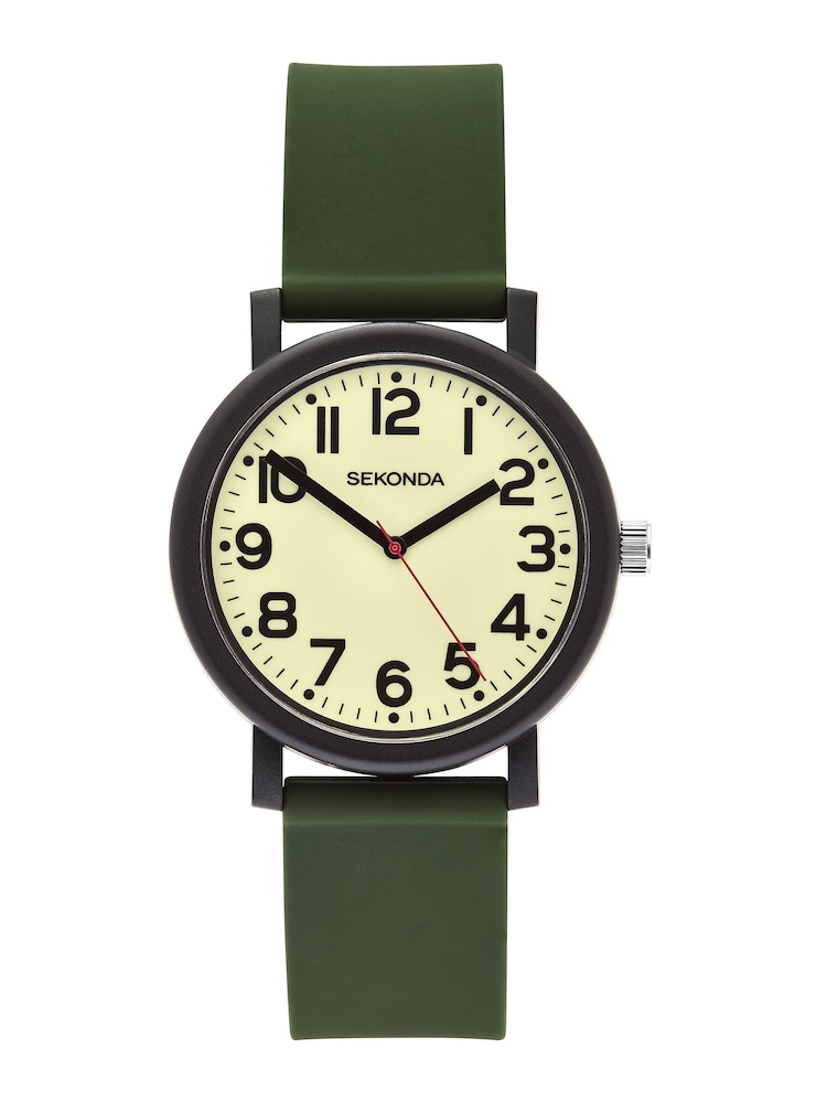 Sekonda Green Nova 40mm Round Black Analogue Watch with Strap - Image 2 of 6 Sekonda Green Nova 40mm Round Black Analogue Watch with Strap - Image 2 of 6