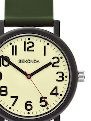 Sekonda Green Nova 40mm Round Black Analogue Watch with Strap - Image 4 of 6