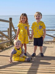 JoJo Maman Bébé Mustard Lion & Tiger Print Pocket T-Shirt - Image 5 of 5