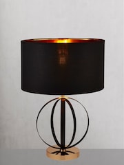 Searchlight Black/Gold Tesa Table Lamp - Image 1 of 3