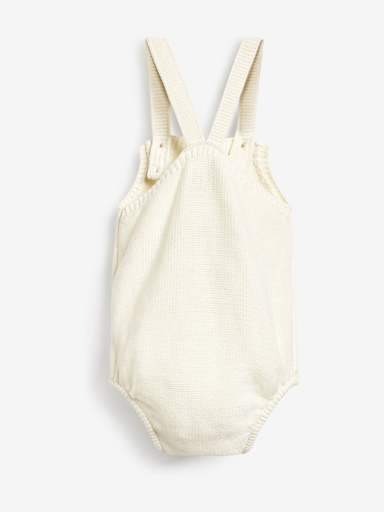 The Little Tailor Knitted Baby 100% Cotton Romper Bodysuit - Image 2 of 9