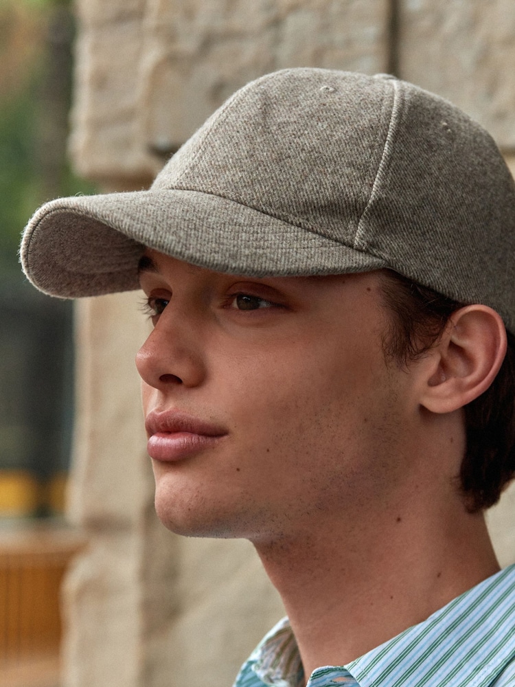 Neutral Wool Blend Twill Cap - Image 1 of 4