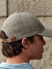 Neutral Wool Blend Twill Cap - Image 2 of 4