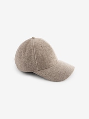 Neutral Wool Blend Twill Cap - Image 3 of 4