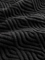 Black Cable Knitted Scarf - Image 4 of 4
