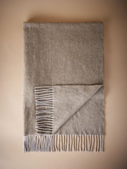 Neutral Herringbone Signature Woven Scarf - Image 2 of 4