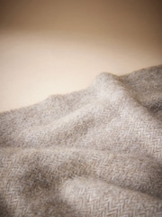 Neutral Herringbone Signature Woven Scarf - Image 3 of 4