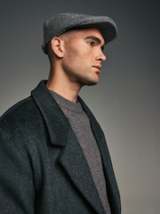 Gris antracita - Gorra plana de mezcla de lana - Imagen 1 de 5