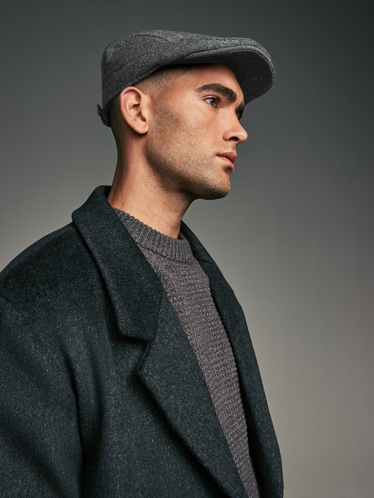 Gris antracita - Gorra plana de mezcla de lana - Imagen 1 de 5