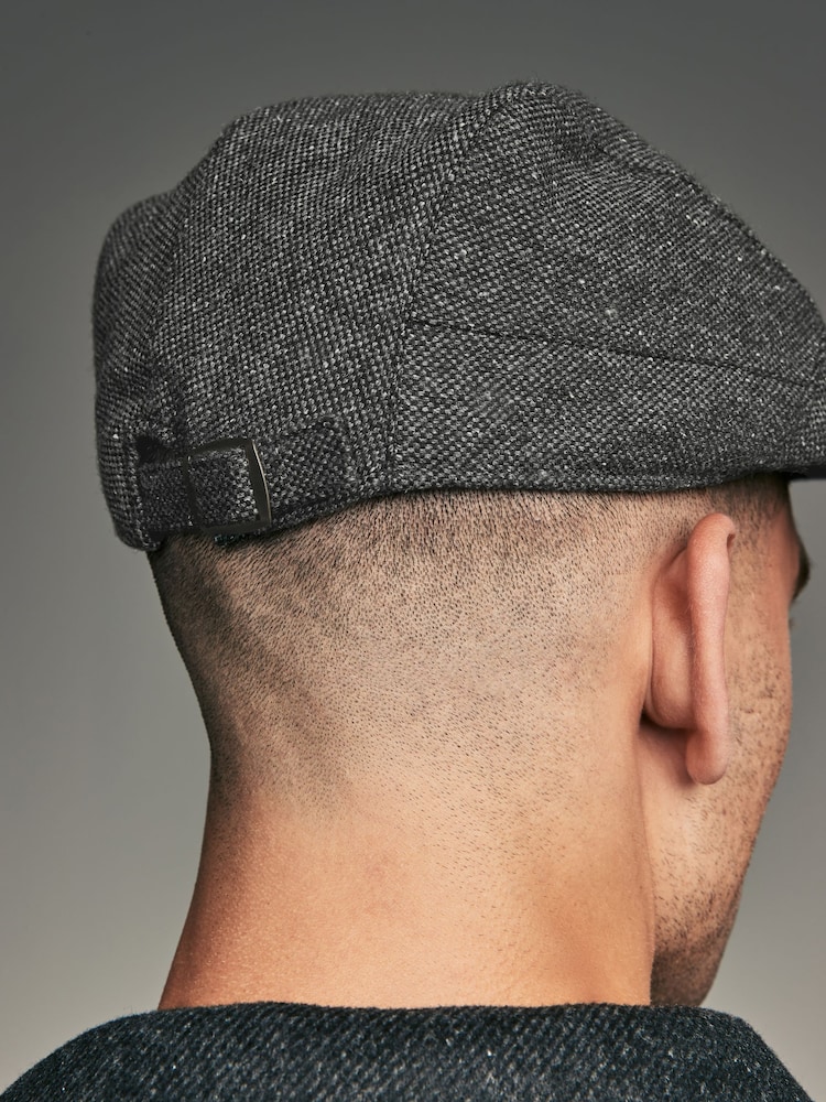 Gris antracita - Gorra plana de mezcla de lana - Imagen 2 de 5