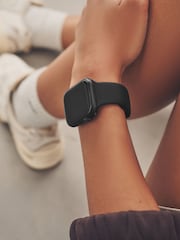 Black Silicone Watch Strap - Image 1 of 7