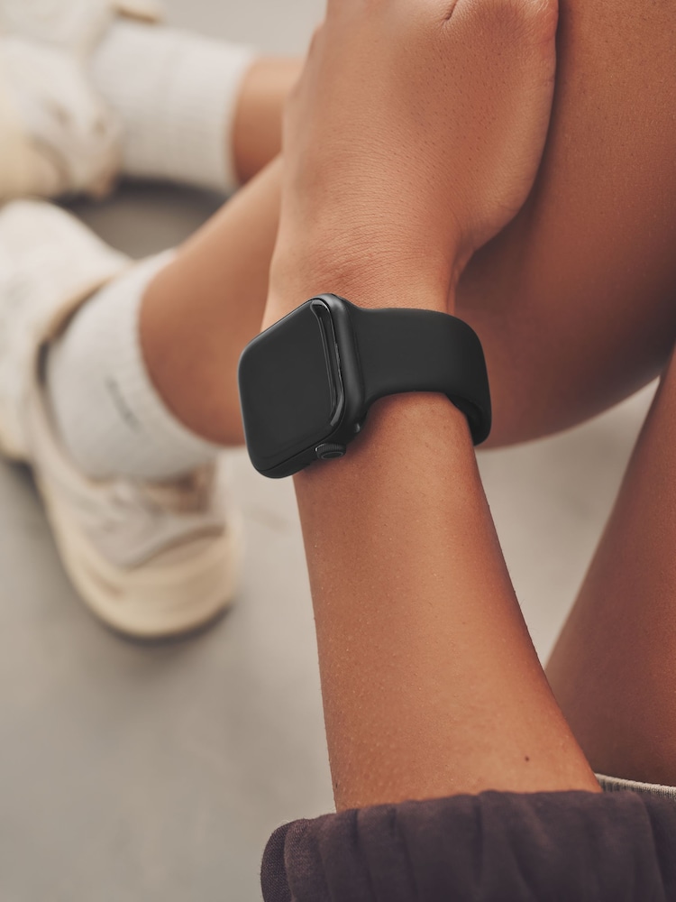 Black Silicone Watch Strap - Image 1 of 7