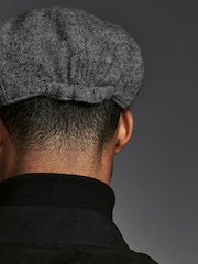 Charcoal Grey Baker Boy Hat with Wool - Image 2 of 5
