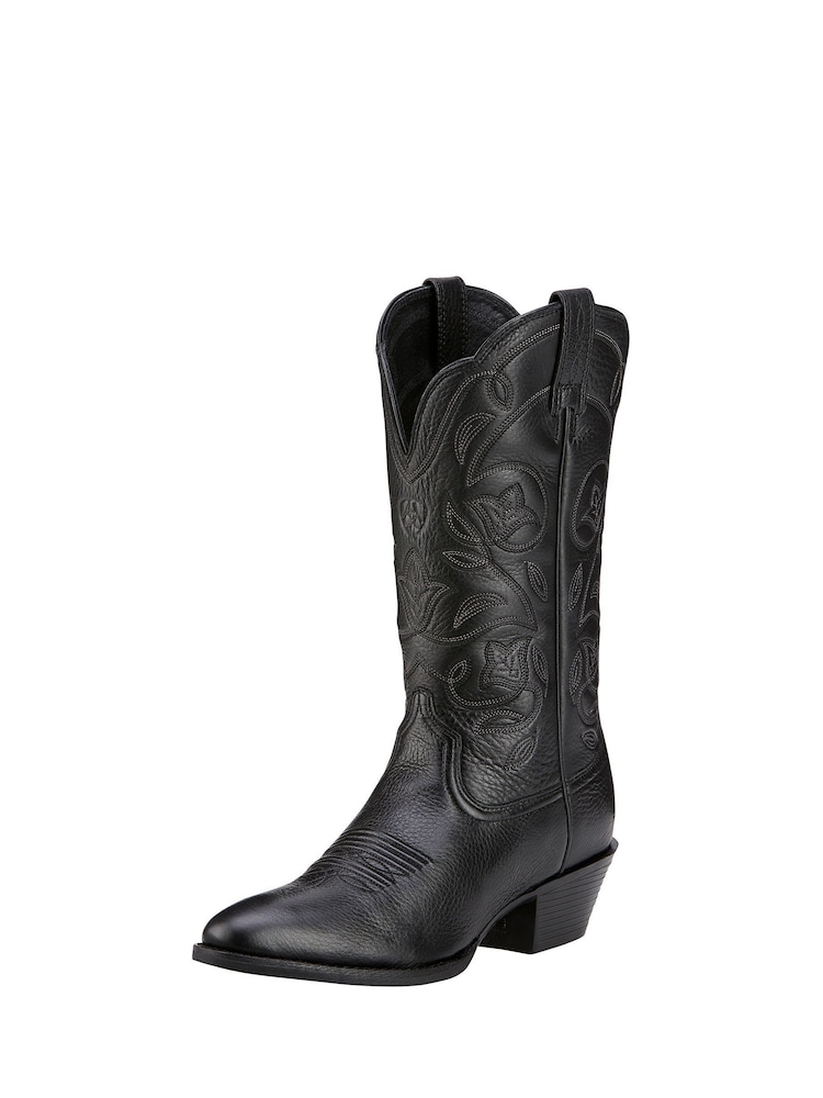 Negro - Ariat Heritage Toe Western Boots - Imagen 1 de 5