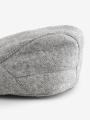 Grey Wool Blend Flat Cap - Image 5 of 5