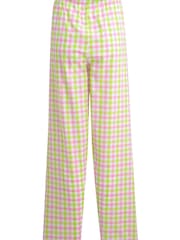 Pour Moi Pink Woven Gingham Paperbag 100% Cotton Trousers - Image 5 of 5