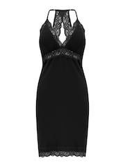 Pour Moi Black Sofa Loves Lace Trim Removable Cup Chemise - Image 4 of 5