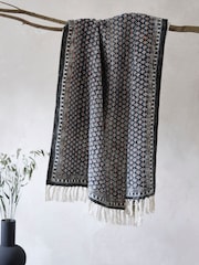 French Connection Blue Poppyfield Printed Throw - Image 1 of 2