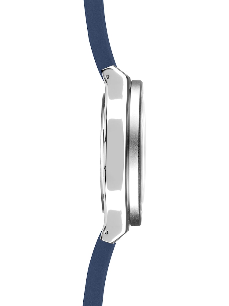 Sekonda Blue Titan 42mm Round Silver Analogue Watch with Dark Strap - Image 6 of 6 Sekonda Blue Titan 42mm Round Silver Analogue Watch with Dark Strap - Image 6 of 6