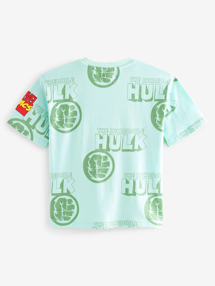Incredible Hulk Green Flippy Sequin License T-Shirt (3-16yrs) - Image 2 of 4