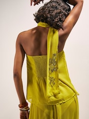 River Island Yellow Embellished Bandeau Top - Image 2 of 4