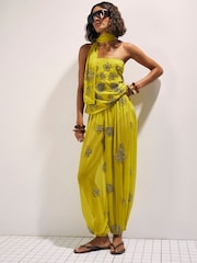 River Island Yellow Embellished Bandeau Top - Image 3 of 4