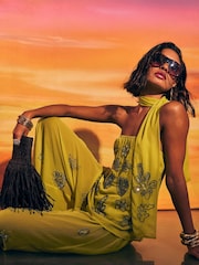 River Island Yellow Embellished Bandeau Top - Image 4 of 4