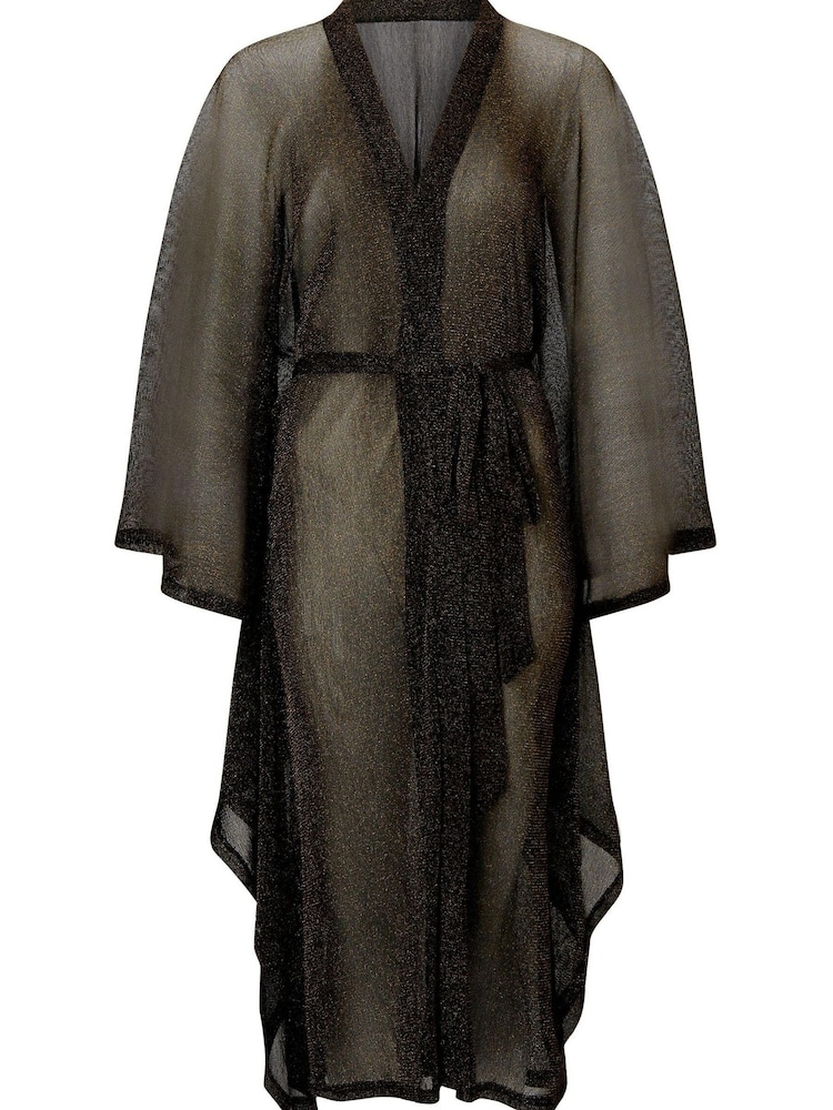 Ann Summers Summer Nights Schimmernder Strand-Kimono aus Netzstoff, Schwarz - Bild 5 von 5 Ann Summers Summer Nights Schimmernder Strand-Kimono aus Netzstoff, Schwarz - Bild 5 von 5