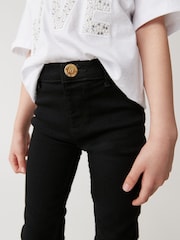 River Island Black Girls Molly Mid Rise Skinny Jeans - Image 4 of 4