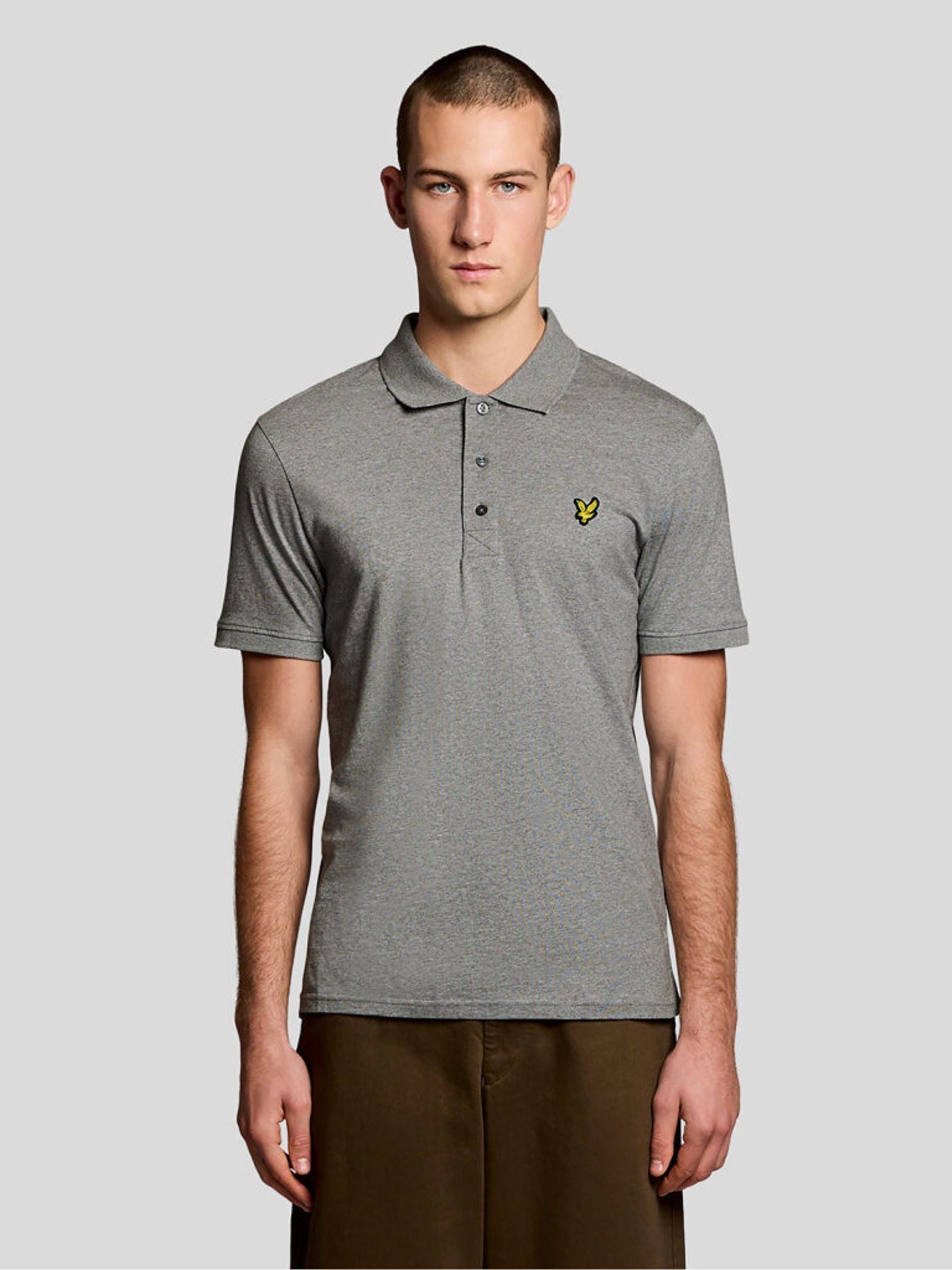 Lyle & Scott Gris Jersey Polo Shirt - Image 2
