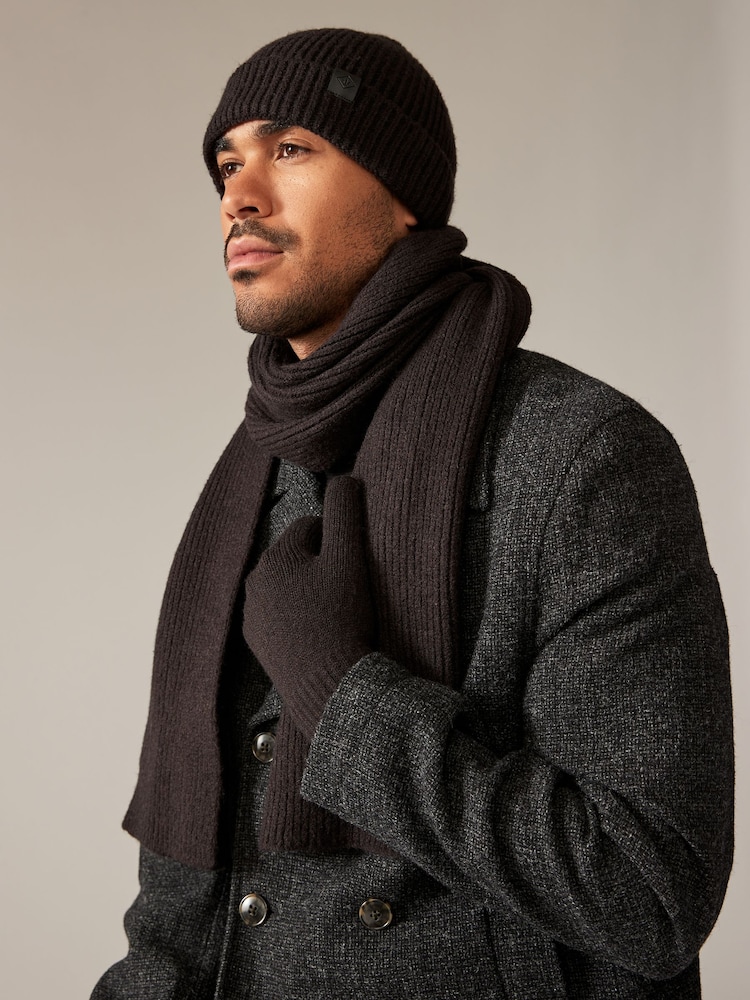 Черный - Hat, Gloves and Scarf Soft Touch Set - Изображение 1 из 10