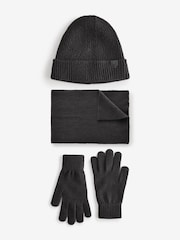 Черный - Hat, Gloves and Scarf Soft Touch Set - Изображение 4 из 10