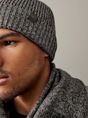 Темно-серый - Beanie Hat And Knitted Scarf Soft Touch Set - Изображение 2 из 7