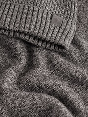 Темно-серый - Beanie Hat And Knitted Scarf Soft Touch Set - Изображение 7 из 7