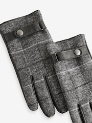 Grey Wool Blend Flat Cap and Gloves Set - Image 3 of 4