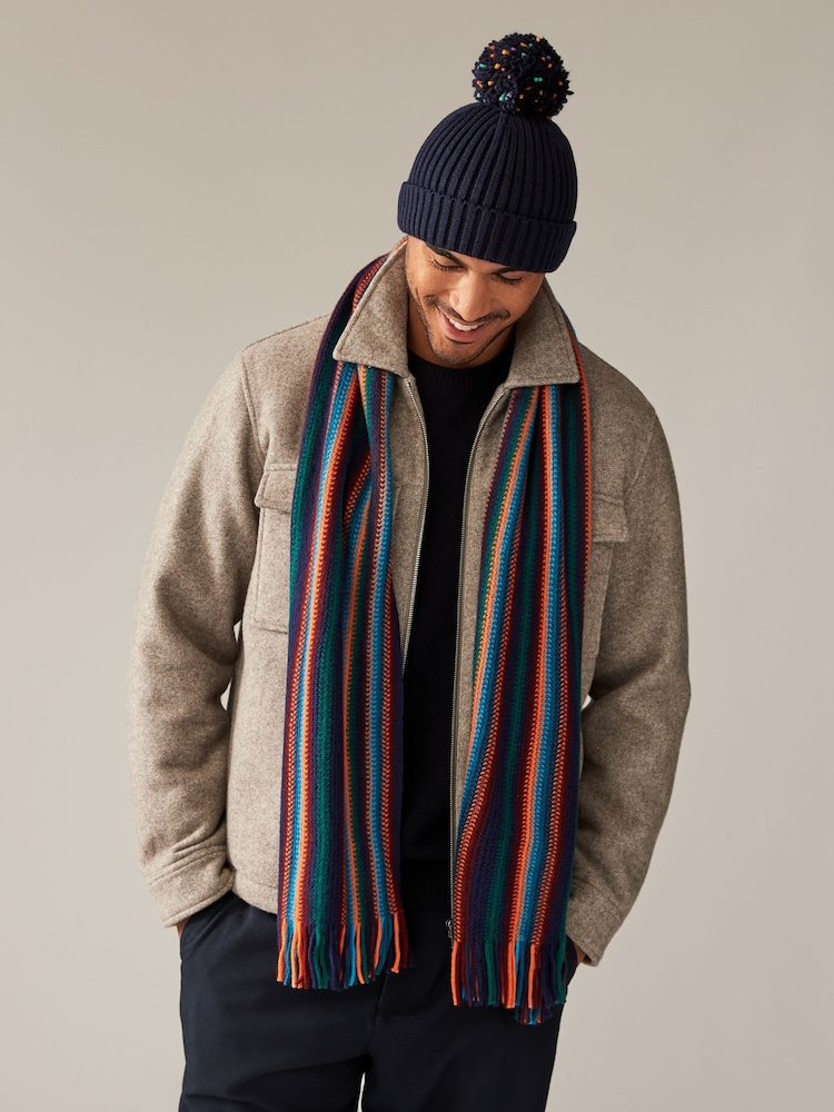 Multi Hat And Knitted Scarf Set - Image 1 of 8 Multi Hat And Knitted Scarf Set - Image 1 of 8