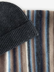 Neutral Hat And Knitted Scarf Set - Image 3 of 3