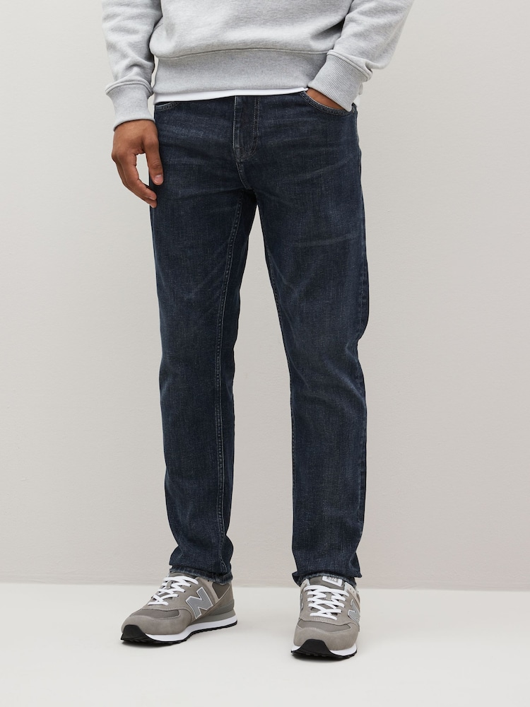 Blue Grey Regular Fit Vintage Stretch Authentic Jeans - Image 1 of 10