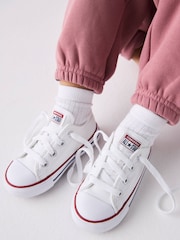 Converse White Chuck Taylor All Star Infant Low Trainers - Image 3 of 9