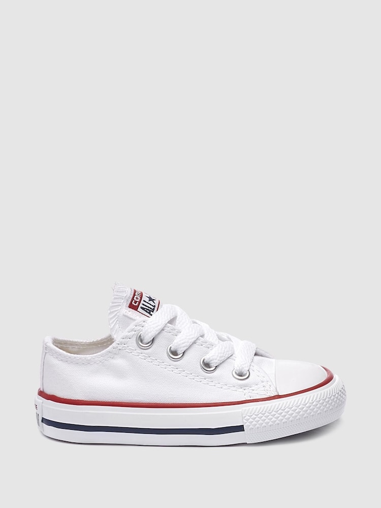 Converse White Chuck Taylor All Star Infant Low Trainers - Image 5 of 9