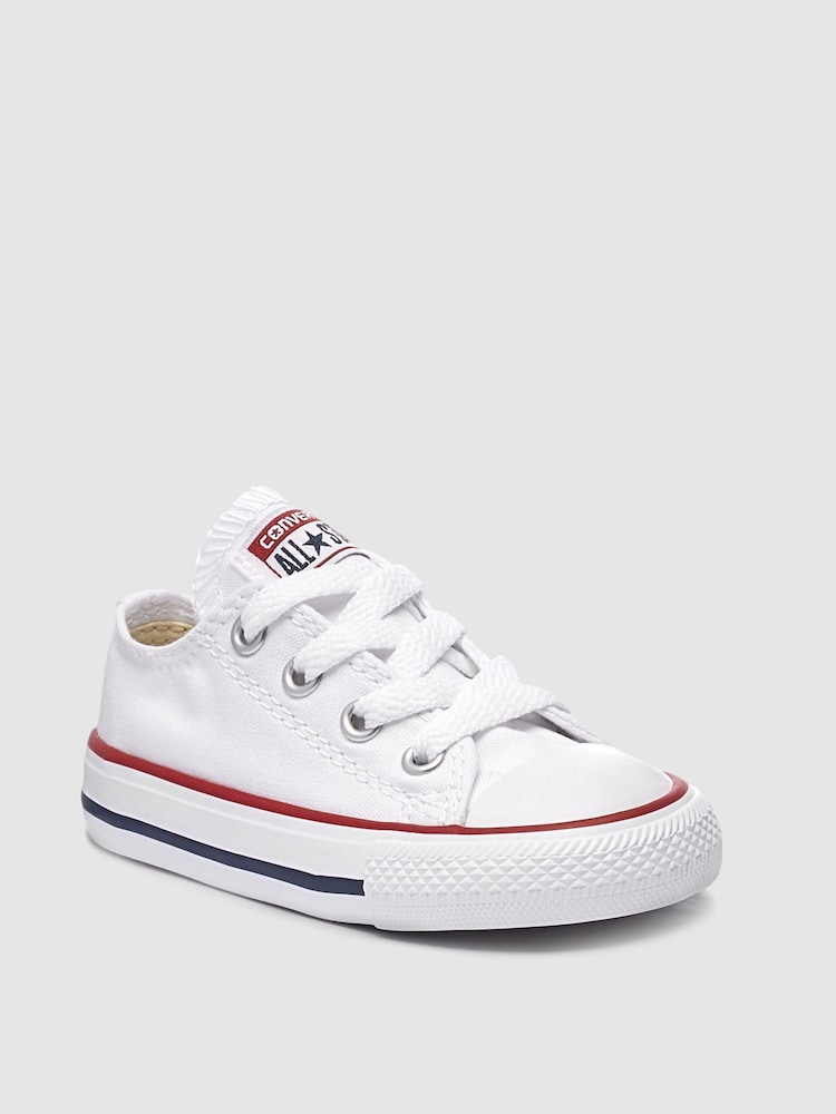 Converse White Chuck Taylor All Star Infant Low Trainers - Image 6 of 9