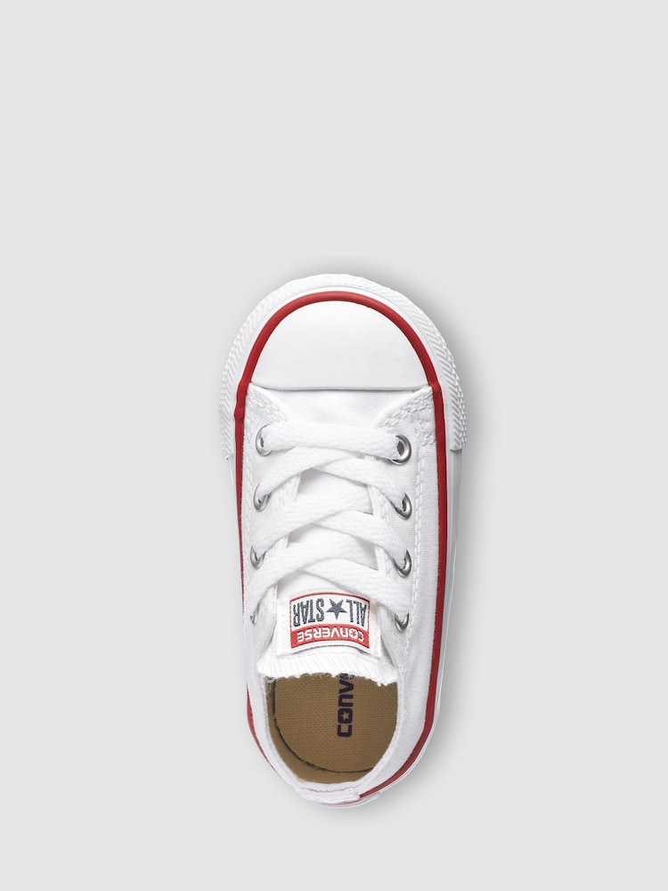 Converse White Chuck Taylor All Star Infant Low Trainers - Image 7 of 9