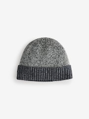 Темно-синий/темно-серый - Beanie Hat And Knitted Scarf Soft Touch Set - Изображение 4 из 8