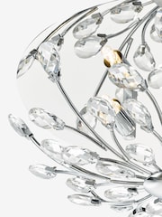 Dar Lighting Silver Zafir 3 Light Flush Fitting Ceiling Light - Image 3 of 4