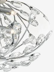 Dar Lighting Silver Zafir 3 Light Flush Fitting Ceiling Light - Image 4 of 4